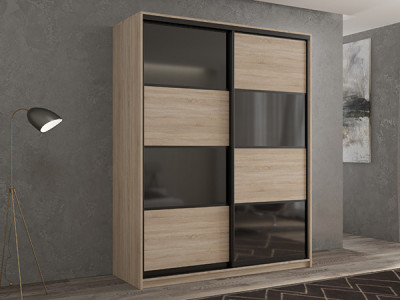 Шкаф-купе Кааппи 13 Сонома Светлый 160х45х230 см