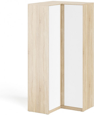 Мори угловой шкаф МШУ960.1, дуб сонома/белый