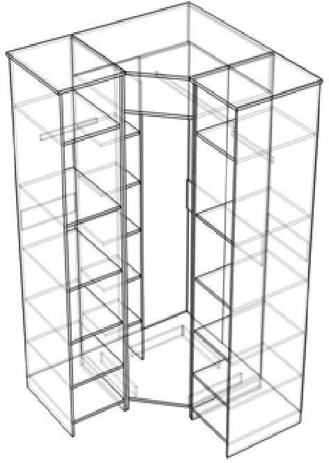 Шкаф угловой "Скандинавия" - Антрацит/Дуб наварра