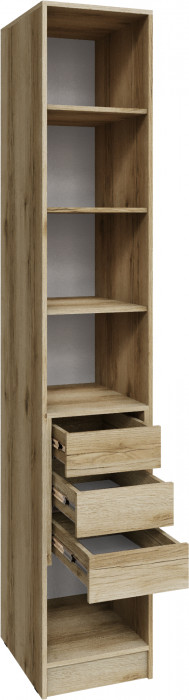 Шкаф-пенал Мадрид (0,4) с 3 ящ. внутри, Дуб делано