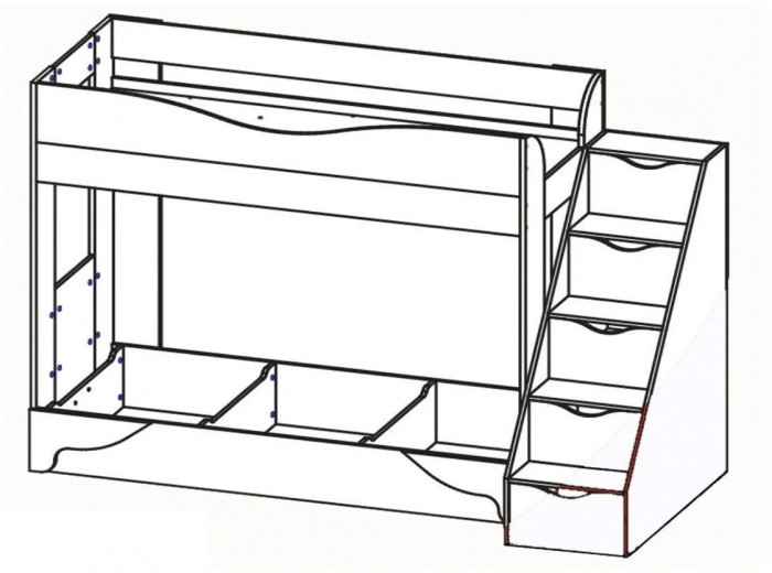 Латте 77-01 кровать-диван Дуб сонома / Аляска / Велюр Морская волна