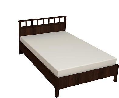 Кровать с ортопедическим основанием (металл) Sherlock 49 Люкс 120х200, орех