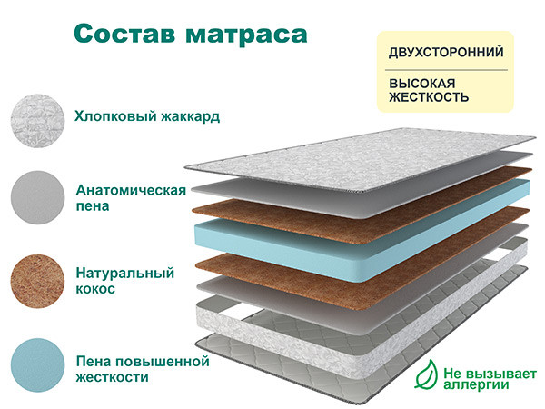 Матрас SLEEP HARD 140х200