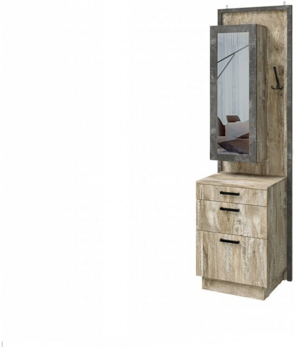 Прихожая Амели (Дуб Юкон / Бетон темный)