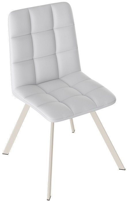 Бруно Стул (паук Т2) (Черный муар матовый/Кожзам Белый)