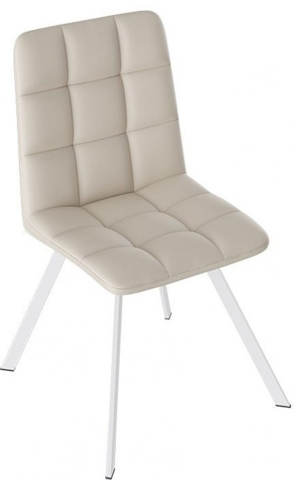 Бруно Стул (паук Т2) (Черный муар матовый/Кожзам Белый)