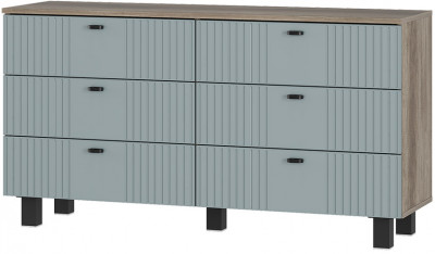 Комод "Олива" КМ-04 Дуб каньон/МФ11 Шарли бриз