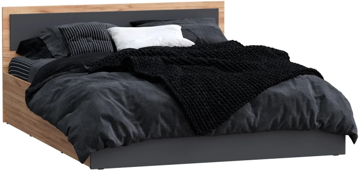 Мартина Кровать 160, крафт/графит