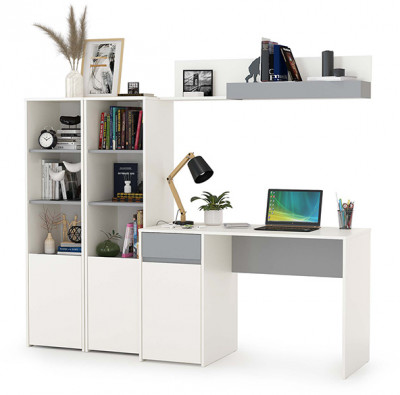 Торонто Компоновка № 06, белый шагрень/стальной серый