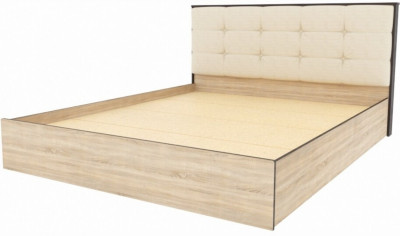 Кровать Лирика ЛК-2 велюр карамель + основание ЛДСП 160