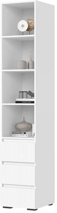 Хелен ПН 02 Пенал открытый (0,400х2,100х0,460) белый супермат/белый