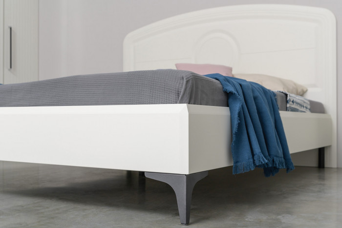 Валенсия Спальня № 33, цвет ЛДСП белый шагрень/МДФ белый шагрень, ортопед есть, сп. м. 1600х2000 мм., б/м