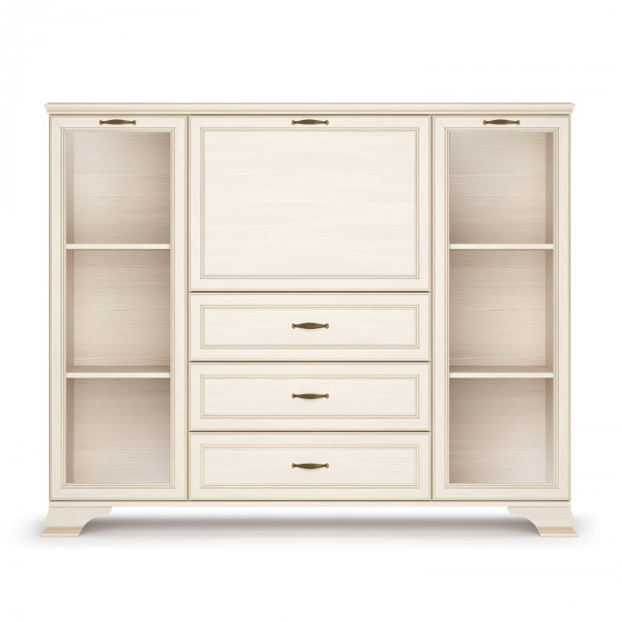 Шкаф низкий (2 стеклодвери) Сиена