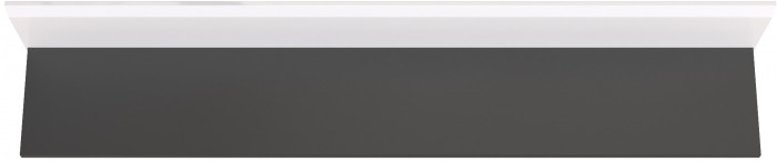Сидней 16.486 Полка открытая, МДФ белый глянец/чёрный