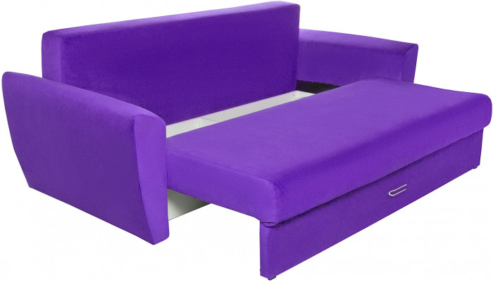 Диван еврокнижка Амстердам 160 ЛЮКС 08 ВЕЛЮР ФИОЛЕТОВЫЙ НПБ