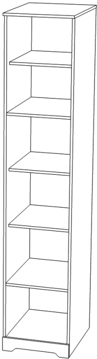 Шкаф-пенал "Атланта" - Бетон пайн светлый