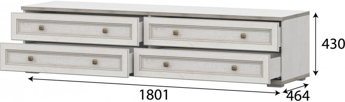 Модульная система "Александрия" ТБ-102 Тумба Серия 3 Сосна Санторини светлый