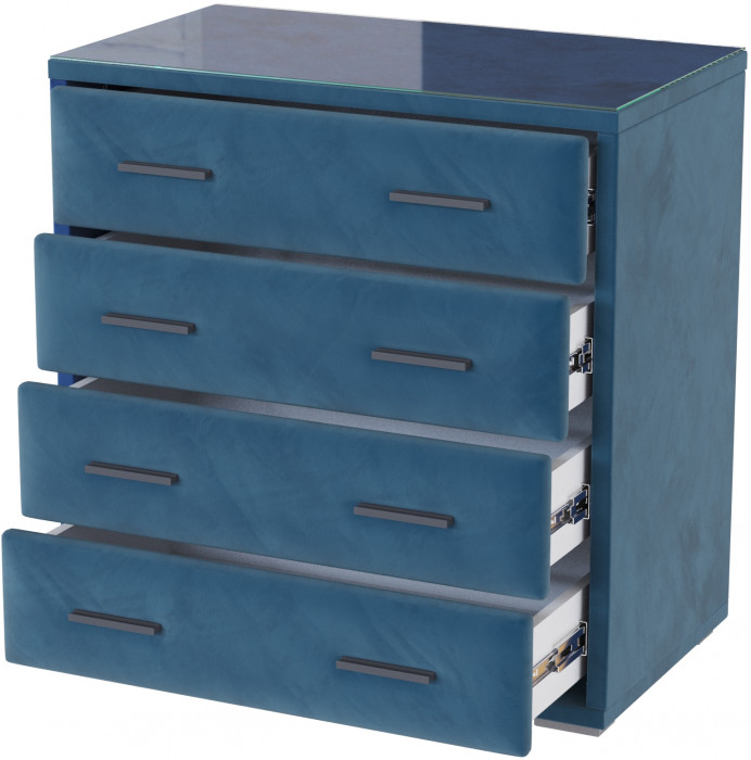 Интерьерный комод со стеклом атлантида