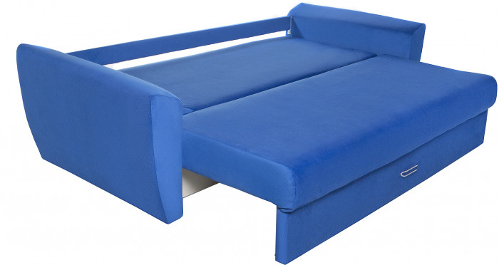 Диван еврокнижка Амстердам 160 ЛЮКС 07 ВЕЛЮР СИНИЙ НПБ