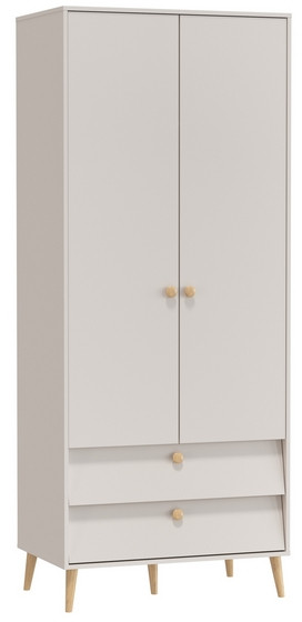 Афина Спальня 4-75901М1к.с. Шкаф 2-х дверный с двумя ящиками, кашемир серый