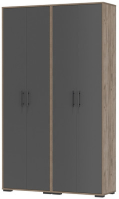 Два шкафа для одежды Домино 2-3430дкт/граф цвет дуб крафт табачный/графит