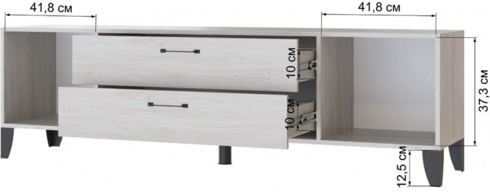 Тумба ТВ Парус-13 ясень анкор светлый