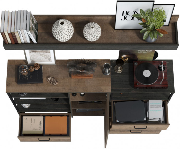 Трувор Гостиная 004, дуб гранж песочный/интра