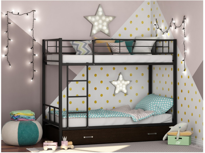 Двухъярусная кровать Севилья 2Я (Серый, Крем)