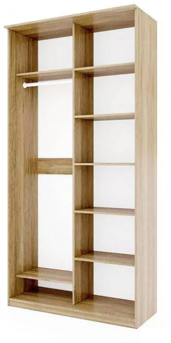 Шкаф купе Модерн 1190х600 2-х дверный 2-х секционный фотопечать №3 ясень