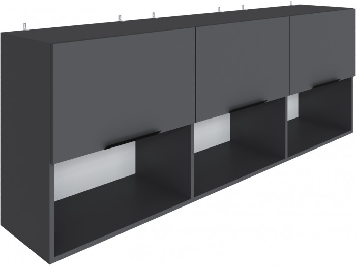 Полка навесная Мадрид ПН-1 (1,8) графит серый