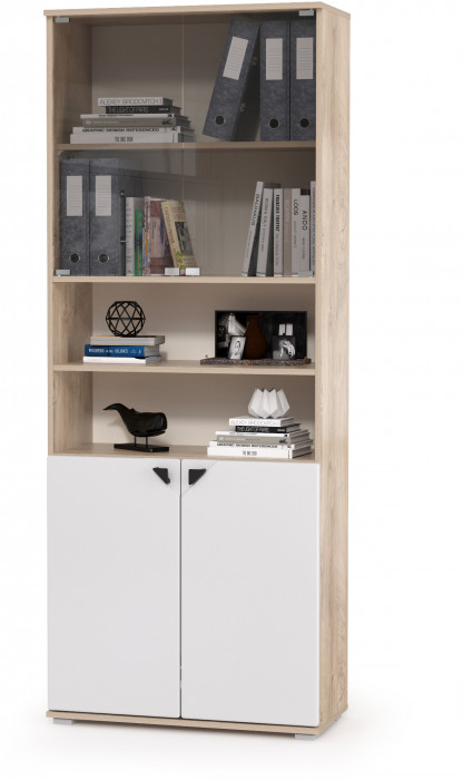 Бостон № 25, дуб эндгрейн элегантный/фасады МДФ милк рикамо софт