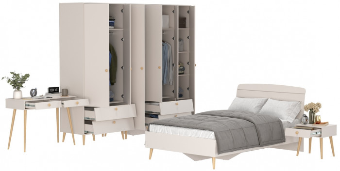 Афина Спальня 40-1200, кашемир серый