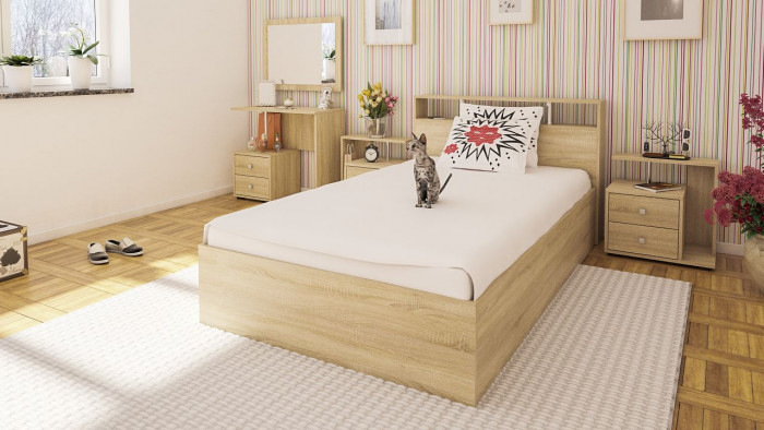 Камелия Кровать 1200, дуб сонома