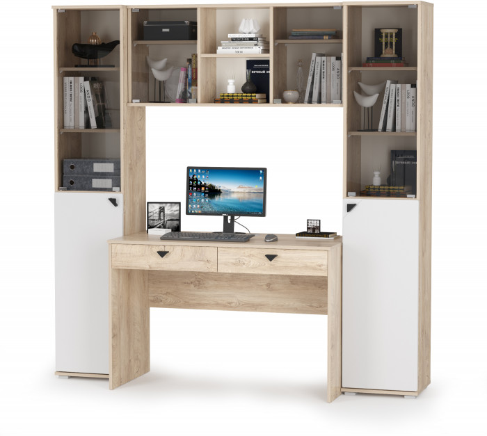 Бостон № 26, дуб эндгрейн элегантный/фасады МДФ милк рикамо софт