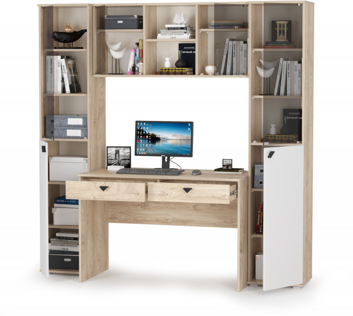 Бостон № 26, дуб эндгрейн элегантный/фасады МДФ милк рикамо софт