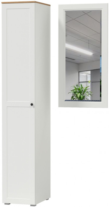 Остин Прихожая 12, белый шагрень/дуб крафт золотой