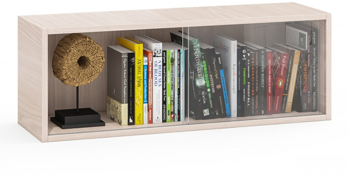 Полка книжная С-МД-КН01, ясень шимо светлый