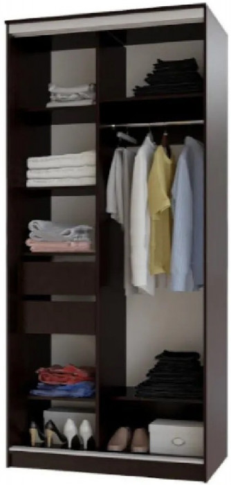 Шкаф-купе Альянс 1000 (Дуб крафт/ Графит)