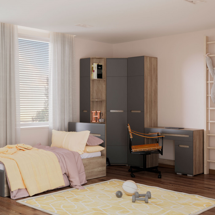 Спальня "Наоми" ШК-25 дуб каньон/графит