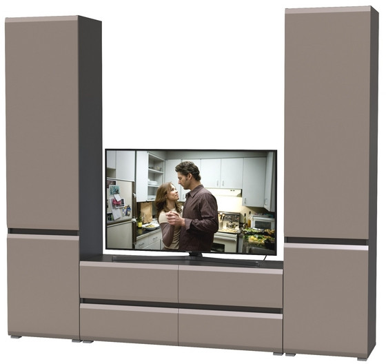 Сидней Комплектация № 007, корпус: антрацит/фасады: МДФ веллюто капучино