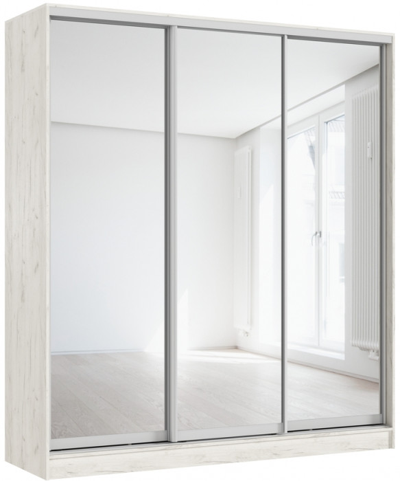 Шкаф-купе Тринити-8 (2,0 м), Дуб крафт белый