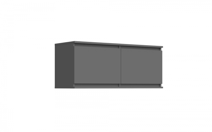 Челси Полка навесная (Антресоль малая) (Белый глянец, Белый)