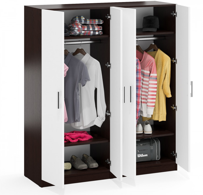 Два Шкафа С-МД-СК9Ш к компьютерному столу С-МД-СК9, венге/белый шагрень