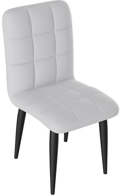 Франк ДП 2-17 Стул (конус) (Белый матовый/Микровелюр Серый)