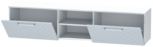 Тумба для ТВ-техники подвесная "Иннэс-7", Белый/Монблан Р-826