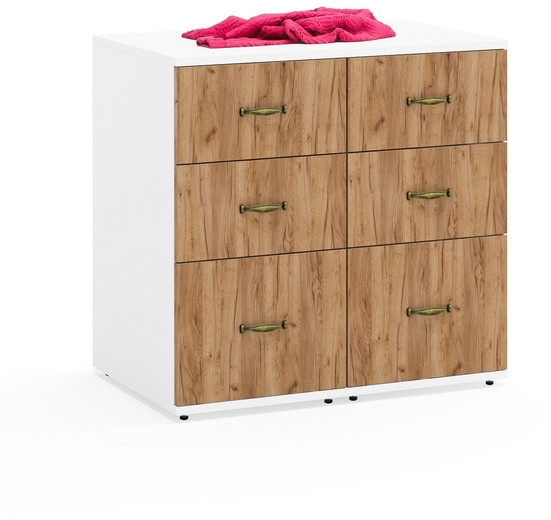 Лидер-8 Тумба МД 3.16 2 шт., белый шагрень/крафт золото