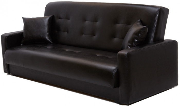 Диван Аккорд 140 черный ППУ