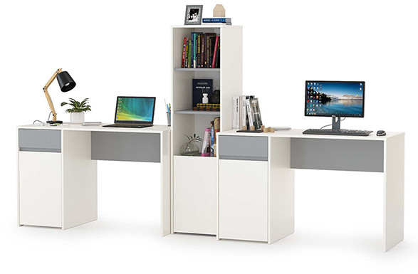 Торонто Компоновка № 15, белый шагрень/стальной серый