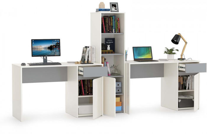 Торонто Компоновка № 15, белый шагрень/стальной серый