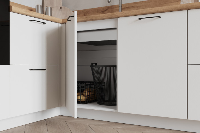 КГ Угловой 1500х3150 (без пм) , Белый софт матовый  Арника РМ в.2